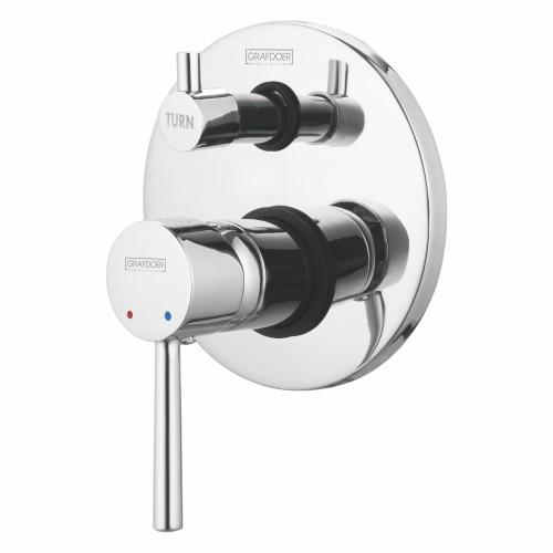 Single Lever Concealed Mixer & Diverter exposed parts kit consisting of operating lever & wall flange Chrome